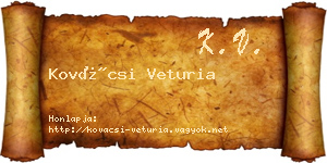 Kovácsi Veturia névjegykártya
